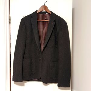 Ben Sherman Charcoal Tipped Flannel Blazer - size 42